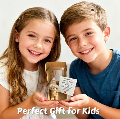 4-Piece Handmade Plush Pocket Bear Set - Anxiety Relief Hugs for Every Occasion: Perfect Gifts for Loved Ones on Halloween, Thanksgiving, Christmas, Birthdays, and More!