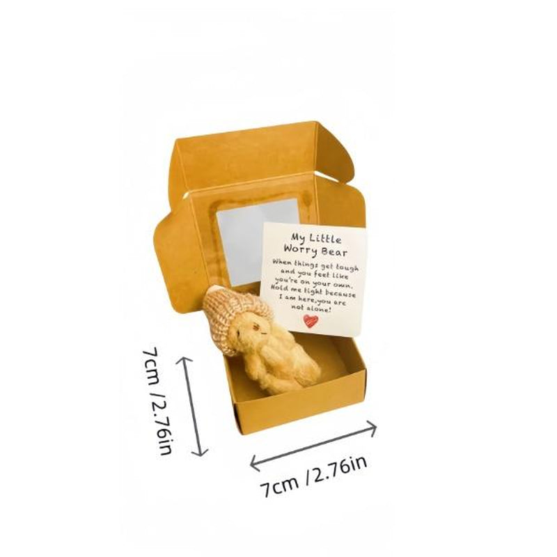 4-Piece Handmade Plush Pocket Bear Set - Anxiety Relief Hugs for Every Occasion: Perfect Gifts for Loved Ones on Halloween, Thanksgiving, Christmas, Birthdays, and More!