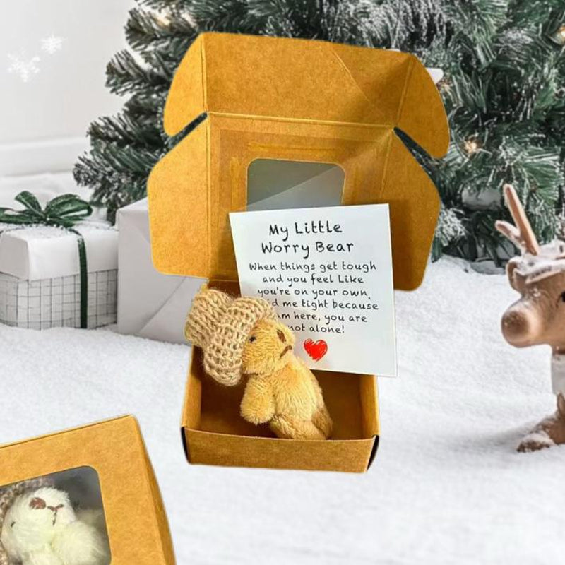 4-Piece Handmade Plush Pocket Bear Set - Anxiety Relief Hugs for Every Occasion: Perfect Gifts for Loved Ones on Halloween, Thanksgiving, Christmas, Birthdays, and More!