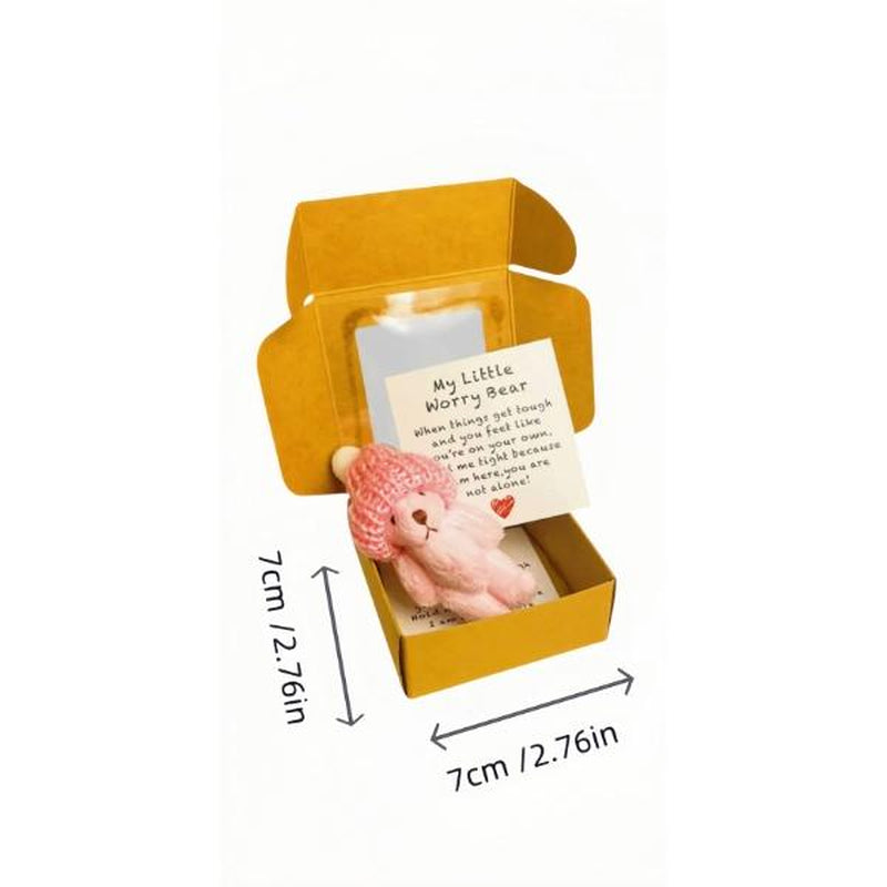 4-Piece Handmade Plush Pocket Bear Set - Anxiety Relief Hugs for Every Occasion: Perfect Gifts for Loved Ones on Halloween, Thanksgiving, Christmas, Birthdays, and More!