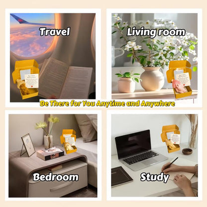 4-Piece Handmade Plush Pocket Bear Set - Anxiety Relief Hugs for Every Occasion: Perfect Gifts for Loved Ones on Halloween, Thanksgiving, Christmas, Birthdays, and More!